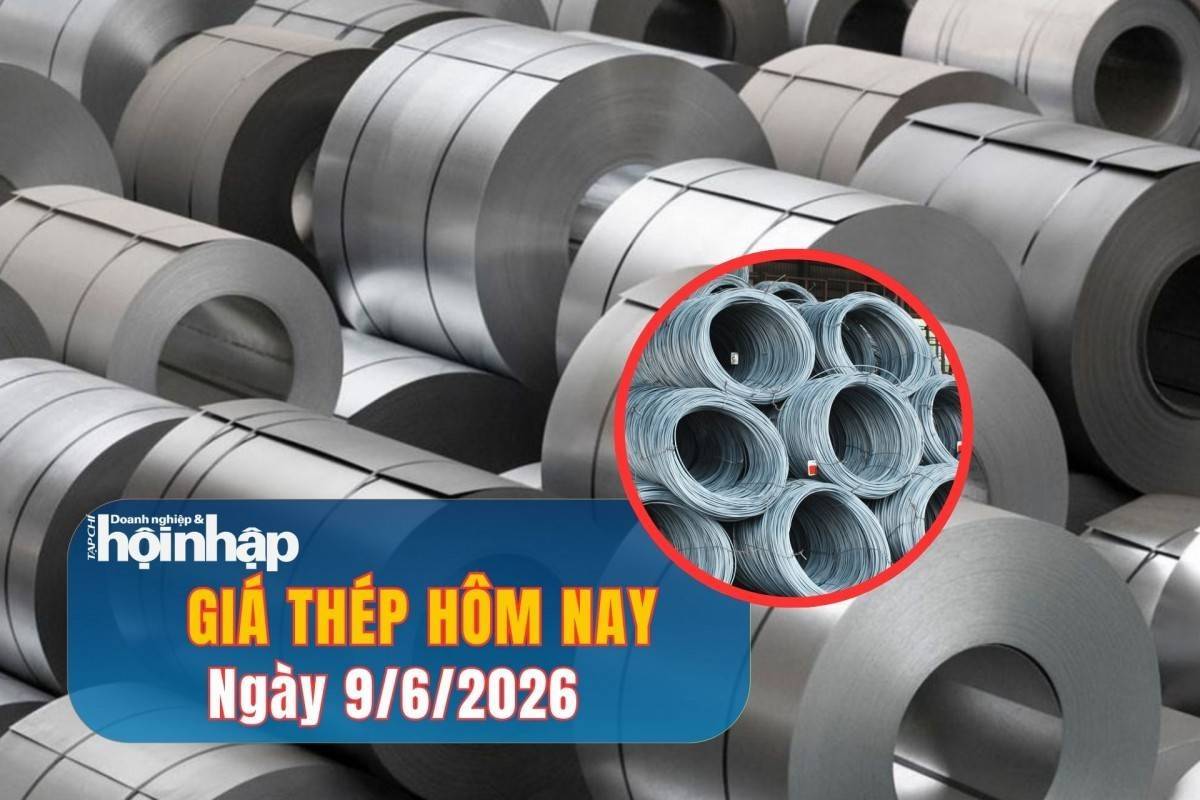 Giá thép hôm nay 9/6/2026: Giá thép thế giới biến động, quặng sắt lao dốc phiên thứ 4